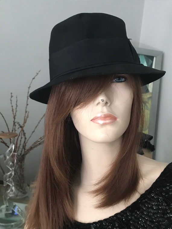Vintage Borsalino Fedora / Black Borsalino Hat / … - image 9