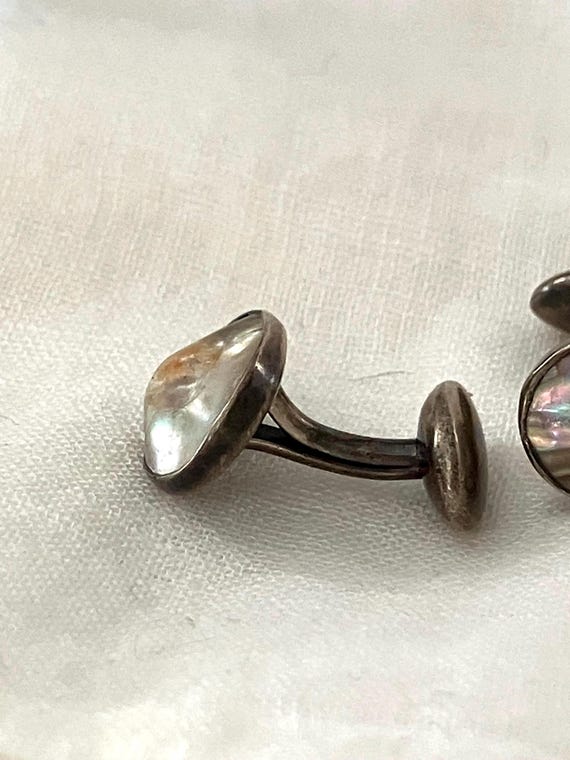 Sterling Silver & Abalone Shell Handcrafted Cuffl… - image 9