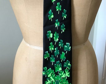 Cravate Shamrock St. Patty's Day / Cravate Trèfle à 3 feuilles / Tenue de la Saint-Patrick