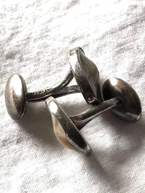 Sterling Silver & Abalone Shell Handcrafted Cuffl… - image 3