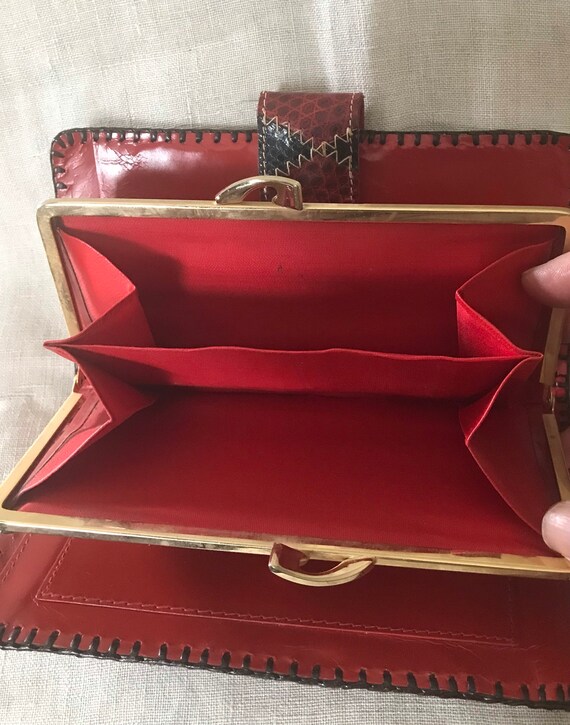 1970’s Reptile Skin Wallet & Checkbook Holder/Vin… - image 5