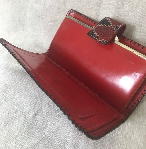 1970’s Reptile Skin Wallet & Checkbook Holder/Vin… - image 4