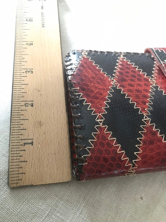 1970’s Reptile Skin Wallet & Checkbook Holder/Vin… - image 9