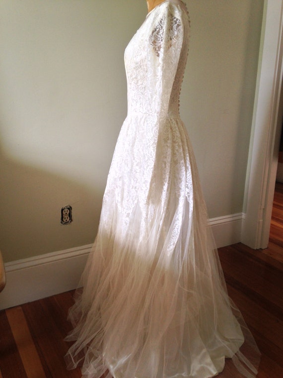 Vintage Wedding / 1950's Wedding Gown - image 6