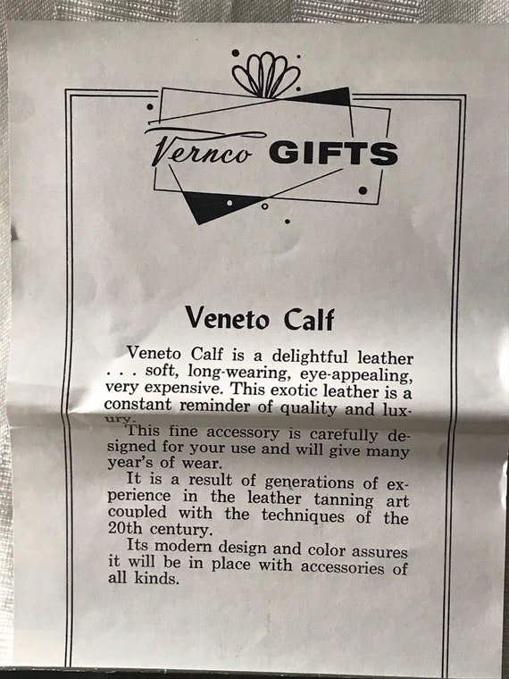 Veneto Calfskin Billfold / Vernco Gifts / The Ver… - image 4