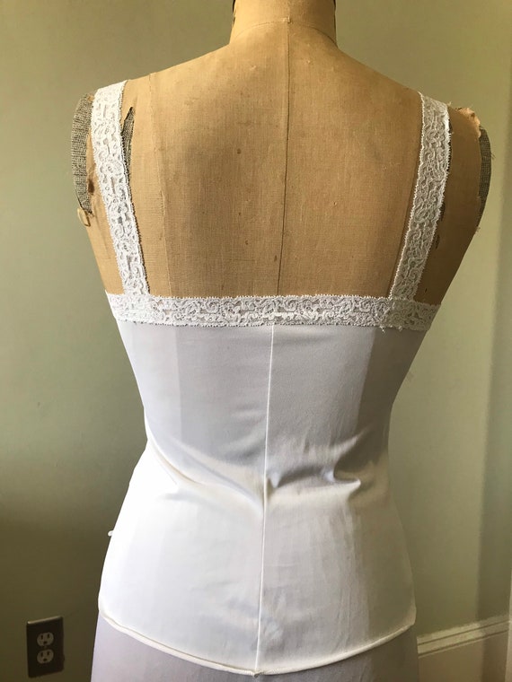 Women’s Vintage Under Garment/ White Nylon Half S… - image 4