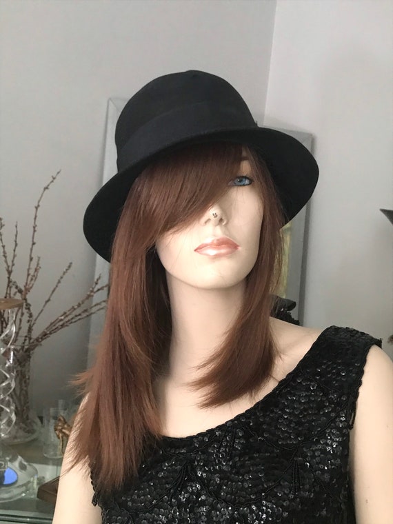 Vintage Borsalino Fedora / Black Borsalino Hat / … - image 5