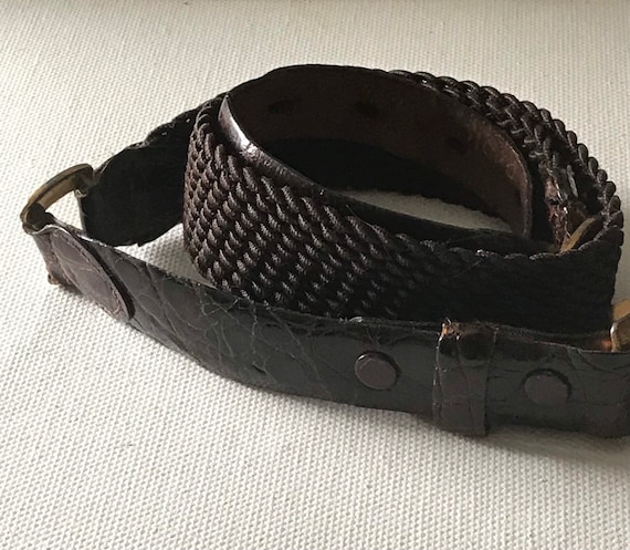 Vintage Male Accessories • Alligator Belt• Size 40• Made in  display picture 1
