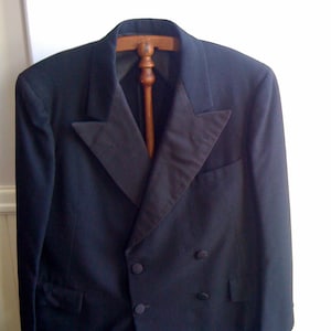 Vintage 1950's Men's Double Breasted Tuxedo Jacket. Bold