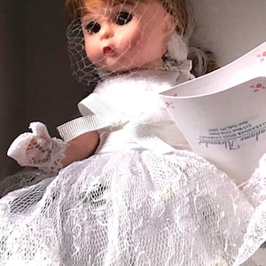 Vintage Collectible Doll / 8”  Madame Alexander Doll/ Alexander Doll Company / New York/ Little Gardenia Bridesmaid Style # 25855
