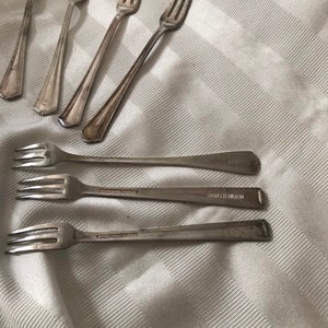 Vintage Silver Plate Utensils/ Vitntage 1960’s Hotel Serving Utensils/ Assorted Lot of Forks / Collectible Silver Plate