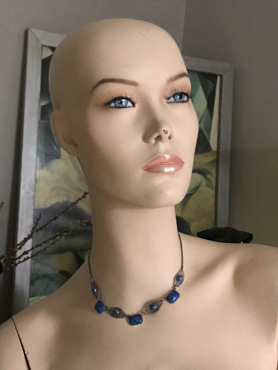 Vintage Jewelry/ Deco Necklace/ Art Deco Costume … - image 9