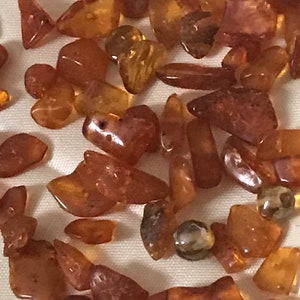Jewelry Supplies/ Amber Chips / Drilled Amber Chips / Jewelry Craft Supplies/ Amber