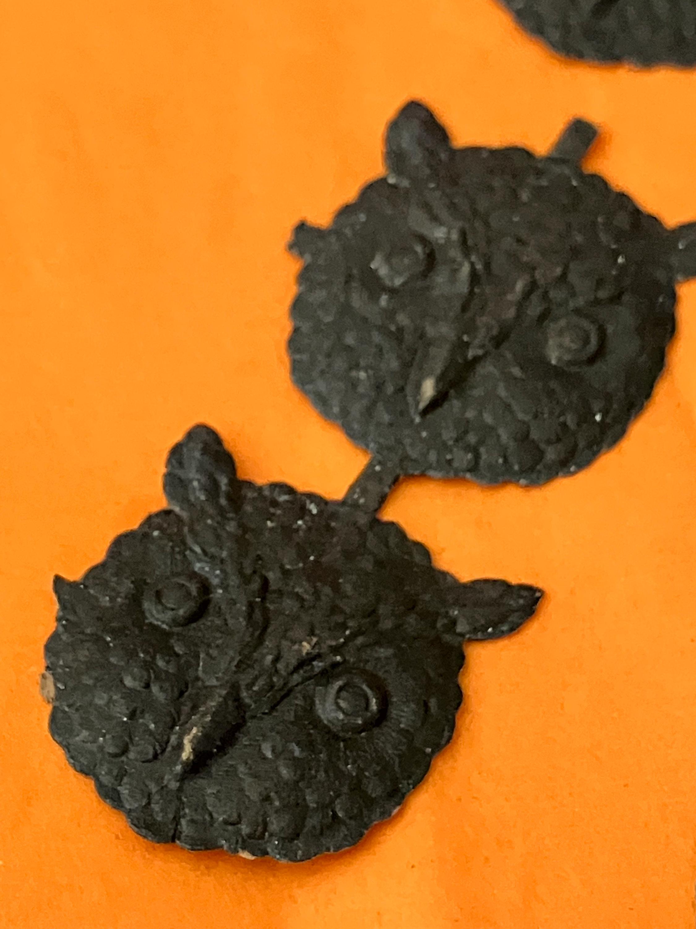 Victorian Die Cuts• Black Owl Paper Die Cut • Halloween Owl• Collectible Die Cut