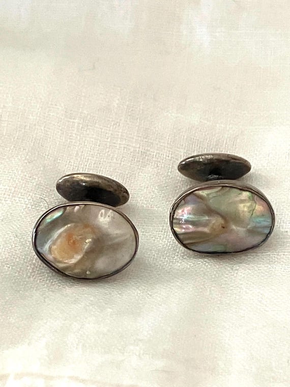 Sterling Silver & Abalone Shell Handcrafted Cuffl… - image 8