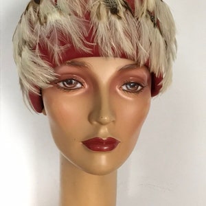 Vintage Accessories / Feathered Wool Felt Mid Century Pillbox Hat / Astre Wool Felt Hat- Made in USA / Jack McConnell Boutiques/70's Mod Hat