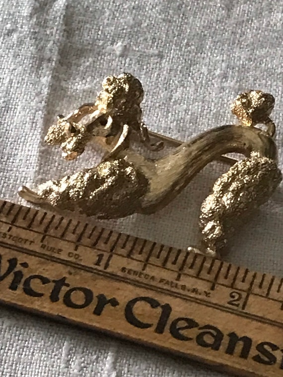 Vintage Monet Brooch • Collectible Dog Pin • Pood… - image 7