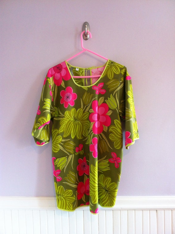 1970's  " Vera " Cotton Pool / Beach Cover-up Top