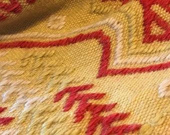 Alfombra de lana tejida / pared colgante / alfombra tejida étnica / alfombra de oración