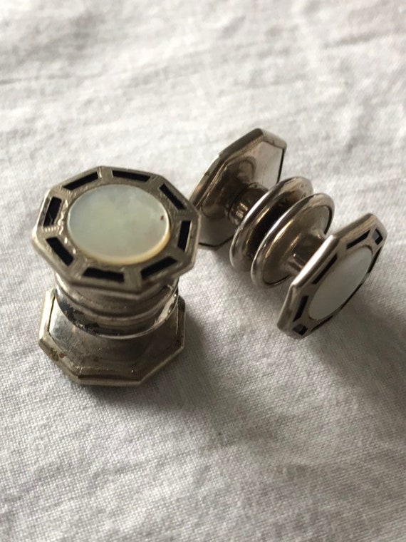 Kum-A-Part Deco Cufflinks / Art Deco Shirt Dressi… - image 6