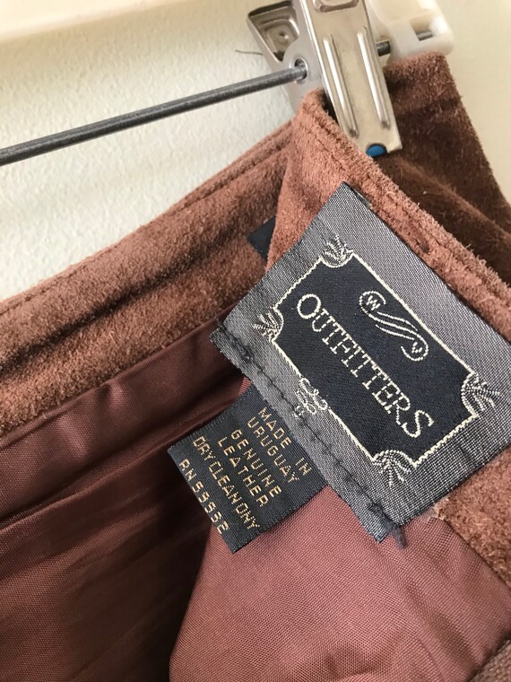 Women S Suede Mini Skirt 1960 S 70 S Taupe Brown Su Gem