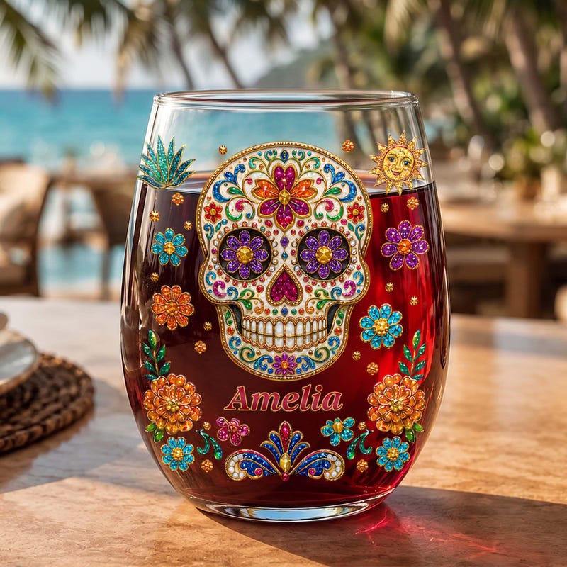 Customized Gin Personalized Skull Wine - Etsy UK