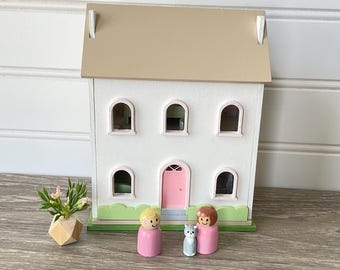 Rosebud Cottage Tiny Wood Dollhouse for Dolls