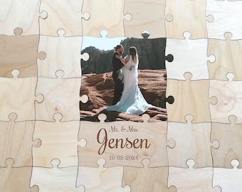 Custom Photo Guest Book Puzzle X-Large 3 inch Pieces