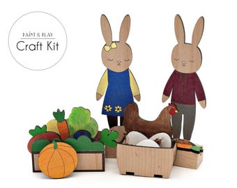 Rabbit's Family Farm Paint and Play Craft Kit