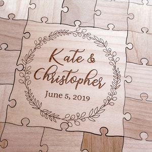 Custom Designed Wedding Guest Book Puzzle -Guest Book Alternative