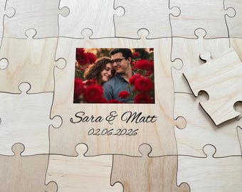 Custom Wedding Guest Book Puzzle X-Large 3 inch Pieces Color Printed