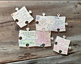 X-large 3 inch Blank Puzzle Pieces Guest Book Puzzle
