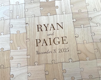 Custom Wedding Guest Book Puzzle with 1.5" Pieces