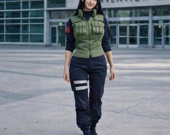 Anime Inspiriert Ninja Weste und Hose Cosplay Kostüm | Shinobi Kampfanzugset