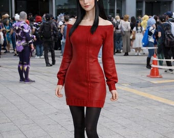 Red Off Shoulder Anime Inspired Top | Cosplay Costume Elegant Outfit