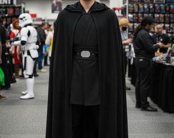 Galactic Shadow Knight Cosplay Uniform | Dark Jedi Warrior Robe Ensemble