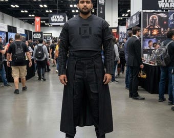 Galactic Enforcer Uniform: Obsidian Cosplay Flight Suit, Mandalorain Style - Boba Fett Cosplay.