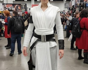 Rey White Jedi Cosplay Costume Full Set For Women, Rise of Skywalker Inspired Outfit