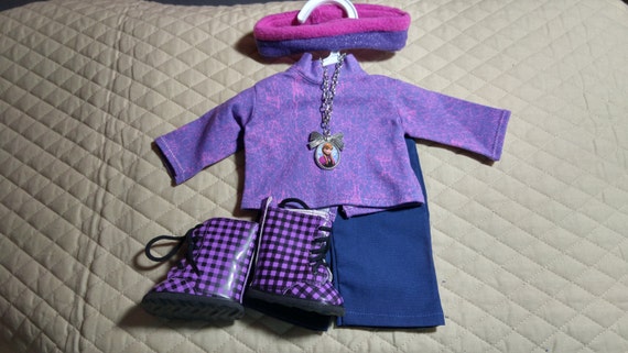 blue pants and purple shirt
