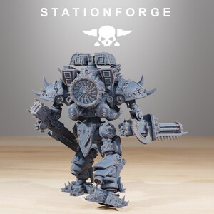 Pythonicus Defender Mk2, Modular Sci-Fi Titanic Warbot by STATIONFORGE, Grimdark Wargames Proxy image 3