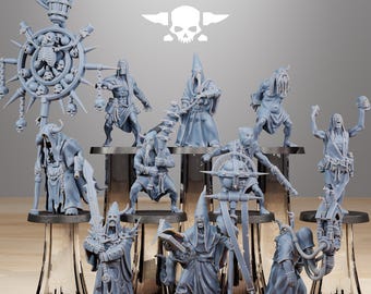 Corrupted Guard Fanatics, Sci-Fi Resin Miniatures by STATIONFORGE
