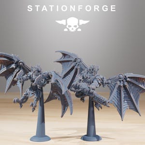 Flyers Pythonicus, robots spatiaux, guerriers de science-fiction modulaires par STATIONFORGE, figurines Grimdark sur le thème cybernétique des jeux de guerre image 5
