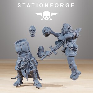 Pythonicus Exterminator, Space Techno-bots, modular Sci-Fi warriors by STATIONFORGE, Sci-Fi Wargames Cyber-themed Grimdark miniatures image 3