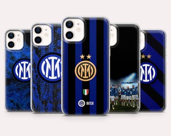 Cover per telefono Inter Milan Calcio per iPhone 17, 16, 15, 14, 13, 12, Samsung S25, S24, S23, S22, A16, A26, Pixel 10, 9A