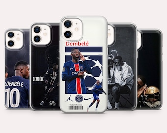 Funda para teléfono Ousmane Dembélé con diseño de fútbol para iPhone 17, 16, 15, 14, 13, 12, Samsung S25, S24, S23, S22, A16, A26, Pixel 10, 9A