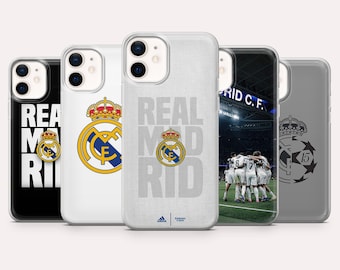 Real Madrid Phone Case Football Soccer Band Cover for iPhone 17, 16, 15, 14, 13, 12, Samsung S25, S24, S23, S22,A16,A26,Pixel 10,9A