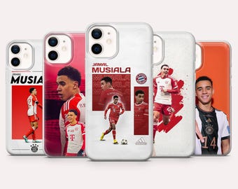 Jamal Musiala Phone Case Football Soccer Cover for iPhone 17, 16, 15, 14, 13, 12, Samsung S25, S24, S23, S22,A16,A26,Pixel 10,9A