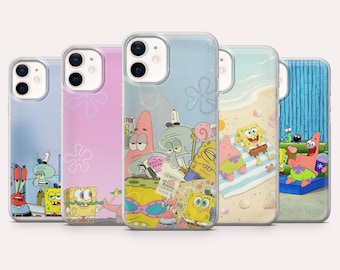 SpongeBob Phone Case Bikini Bottom Cartoon Cover for iPhone 17, 16, 15, 14, 13, 12, Samsung S25, S24, S23, S22,A16,A26,Pixel 10,9A