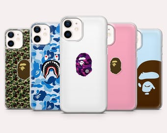 Funda Bape para teléfono Bathing Ape Bapesta para iPhone 17, 16, 15, 14, 13, 12, Samsung S25, S24, S23, S22, A16, A26, Pixel 10, 9A