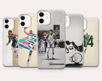 Giannis Antetokounmpo Phone Case NBA Basketball Cover for iPhone 17, 16, 15, 14, 13, 12, Samsung S25, S24, S23, S22,A16,A26,Pixel 10,9A